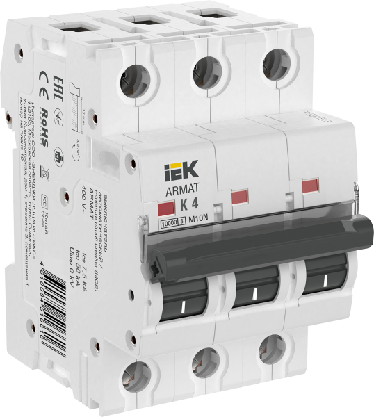 Выключатель автоматический ВА МОД M10N 3П K 4А ARMAT IEK