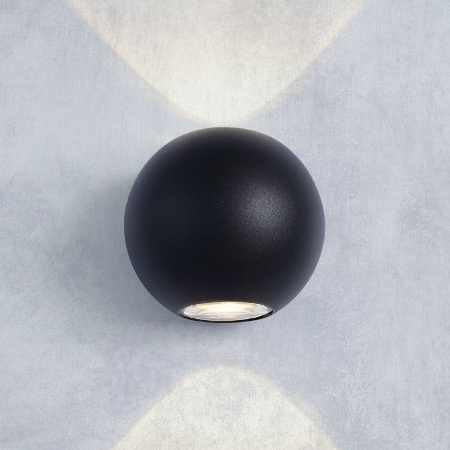 Уличный настенный светодиодный светильник 10Вт 3000К черный IP54 Diver (a038539) Elektrostandard