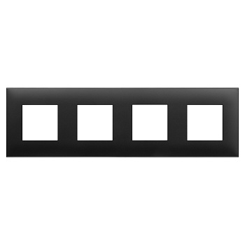 Рамка "Avanti", "Черный матовый", 4 поста (8 мод.) DKC