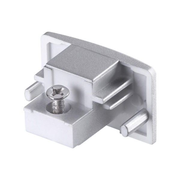 Заглушка торцевая для однофазного трехжильного шинопровода IP20 серебро NOVOTECH