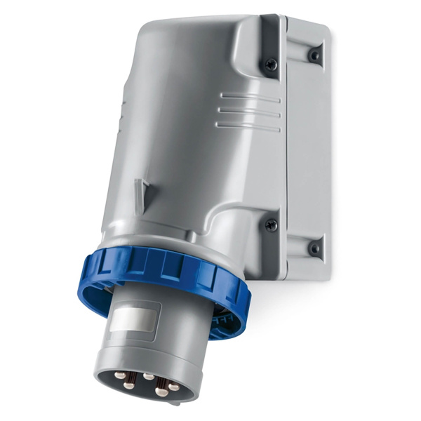 Вилка настенная IP67 63А 2P+E 250В DKC