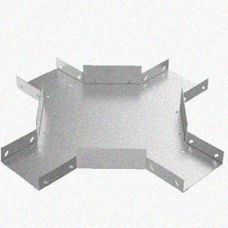 Лоток крестообразный замковый глухой КМЗГ 200х100 УТ1,5, оцинкованный лист, S0,8