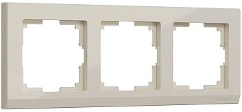 Stark Рамка горизонт/вертик 3 пост . слоновая кость IP20 Werkel