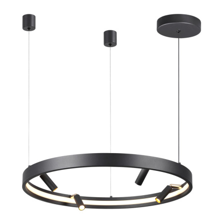 Подвесной св-к с ПДУ IP20 LED 45W+25W 1952Лм 3000-6000K металл/черн с золотом FONDA ODEON LIGHT