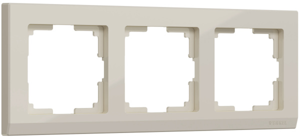 Stark Рамка горизонт/вертик 3 пост . слоновая кость IP20 Werkel