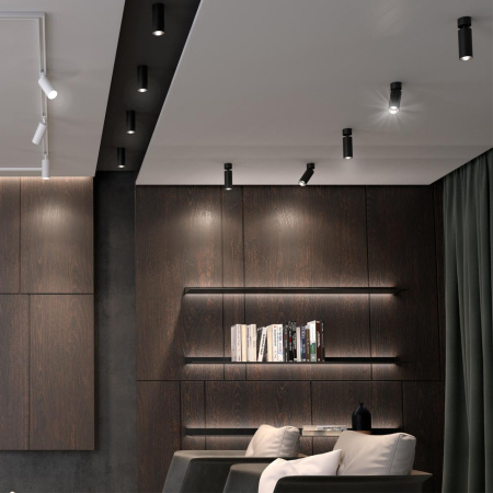 Св-к трековый однофазный двухжильный IP20 GU10 9W 220V SLIM белый NOVOTECH