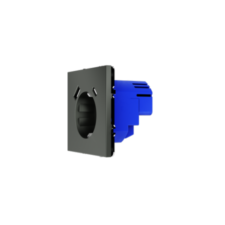 Розетка встраиваемая Voltum S70 с заземлением и защитными шторками, 16А, с USB, A+C, (титан)