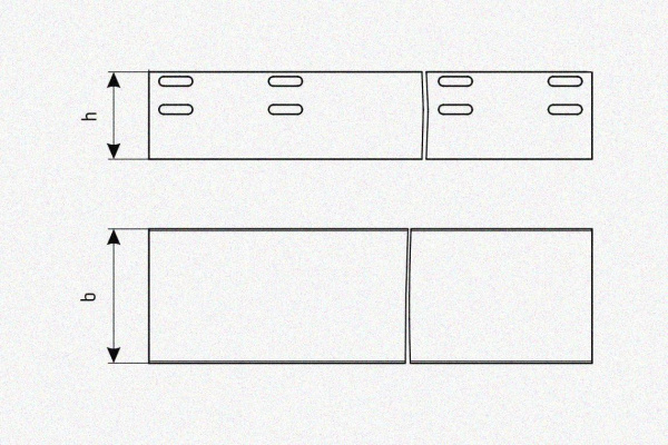 Лоток глухой ЛМГ 50х65х2000 УХЛ1, оцинкованный лист S1,5