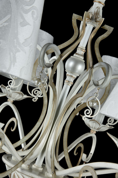 Люстра 6*E14 40Вт Белый с Золотом IP20 Monile ARM004-06-W Maytoni