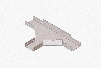 Лоток тройниковый замковый глухой ОТЗГ 200х60 УТ1,5, оцинкованный лист, S1,5