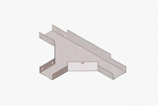 Лоток тройниковый замковый глухой ОТЗГ 200х60 УТ1,5, оцинкованный лист, S1,5