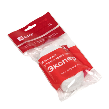 Колодка 2 гн, 10А 2,2кВт б/з Эксперт PROxima EKF