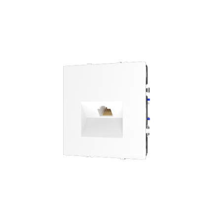Розетка компьютерная встраиваемая Voltum S70 RJ45 КАТ.6, (белый глянцевый)