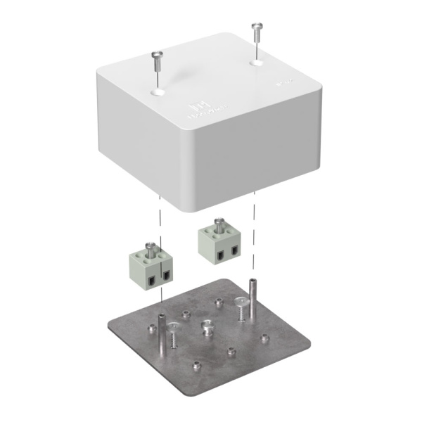 Коробка огнестойкая для кабель-канала 40-0460-FR6.0-4 Е15-Е120 85х85х45 RAL9003 Промрукав (44 шт/уп)