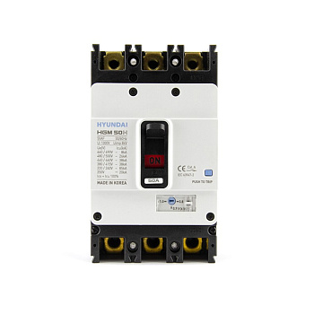 Выключатель автоматический HGM125H 3PT4S0000C 00125F 3П 125А AC380/415В 38кА HYUNDAI