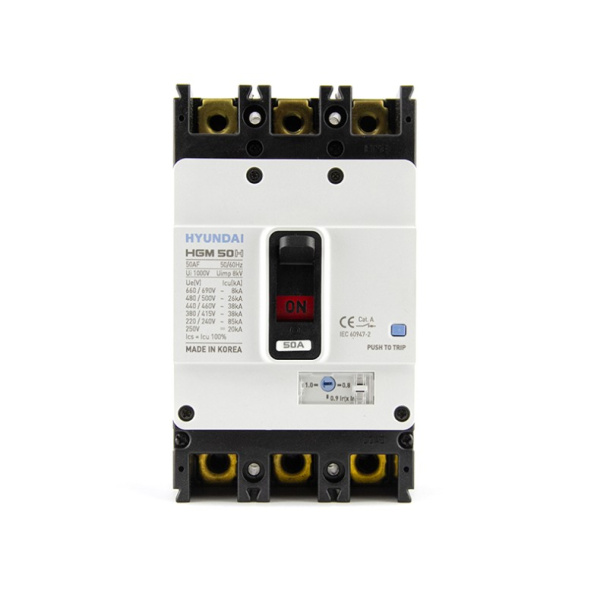 Выключатель автоматический HGM125H 3PT4S0000C 00125F 3П 125А AC380/415В 38кА HYUNDAI