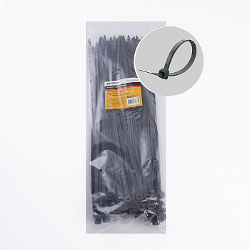 Хомут нейлоновый STEKKER NYCT76-400 7,6х400 мм, d пучка max 105мм, нагрузка 55кг, черный, упаковка 100 шт