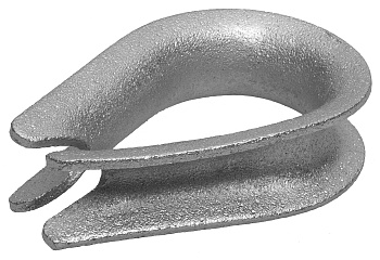 Коуш DIN 6899, 2мм, 125 шт, оцинкованный, ЗУБР