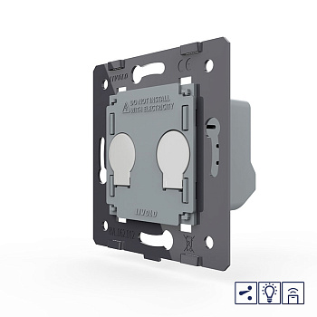 Двухклавишный проходной сенсорный диммер с функцией радиоуправления (мех.) Livolo