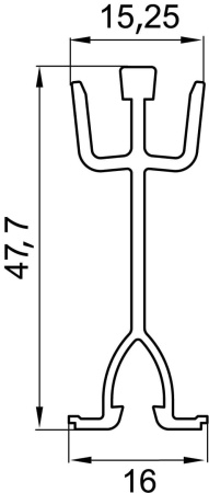 Несущий разделитель для крышек 60 мм канала 140х50 мм DKC