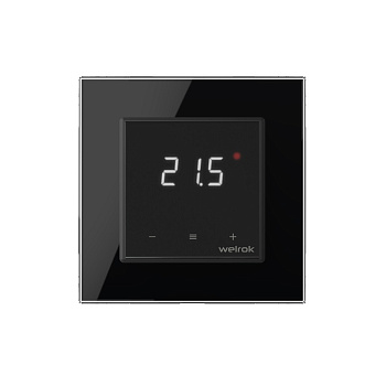 Терморегулятор Welrok LIS для рамки LIVOLO с сенсорным управлением, датчик пола 3 м, цвет черный