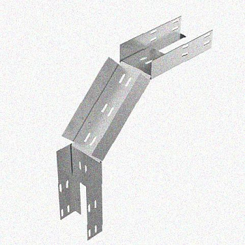 Лоток замковый перфорированный КСЗ 50х60-90 УТ1,5 для поворота трассы вниз на 90, горячее цинкование, S1,5