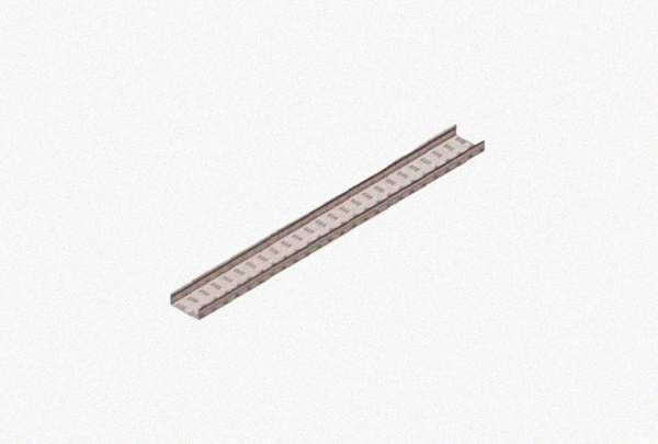 Лоток замковый перфорированный ЛМЗ 200х80х2000 УХЛ1, оцинкованный лист S1,0