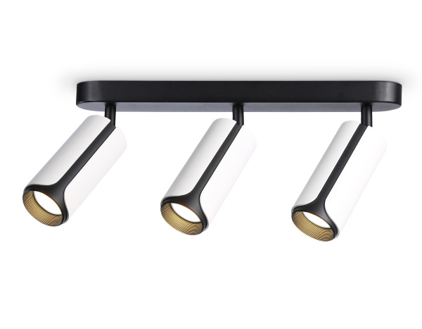 Настенно-потолочный поворотный спот со сменной лампой TN51603/3 WH/BK белый/черный GU10/3 380*60*195 Ambrella Light