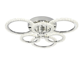 Потолочный светодиодный светильник с пультом FA414/3+3 CH хром 90W 580*540*120 (ПДУ РАДИО 2.4) Ambrella Light