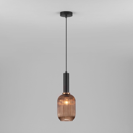 Подвесной светильник 1*E27 40Вт черный IP20 (50181/1 янтарный) Eurosvet