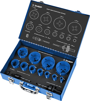 11шт, набор коронок биметаллических(14,20,22,25,30,35,40,51,60,64,67) ЗУБР