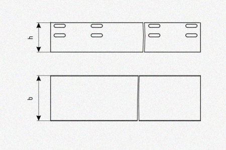 Лоток глухой ЛМГ 75х65х2000 УТ1,5, оцинкованный лист S1,5