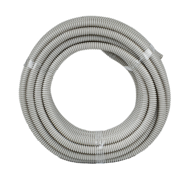 Труба гофр, ПВХ с протяжкой d20 мм (25 м) серая EKF-Plast