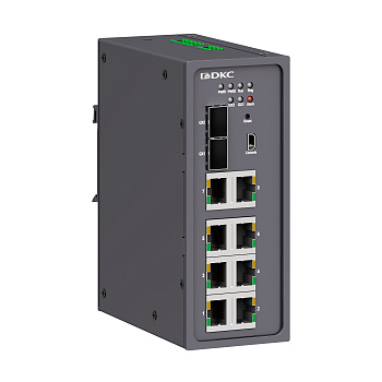 Промышленный управляемый коммутатор, арт. N2000-2GX8T-P1 DKC