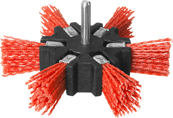 Профессионал. Щетка дисковая "звезда" для дрели, нейлоновая проволока с абразивным покрытием, 100мм ЗУБР