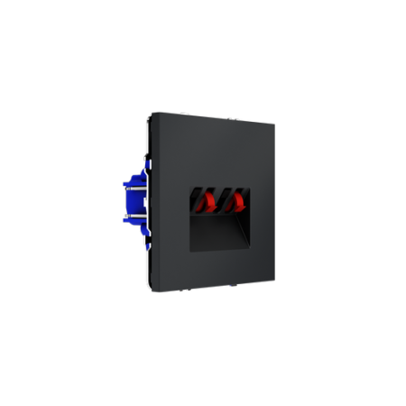 Розетка акустическая встраиваемая Voltum S70 4-местная, (графит)