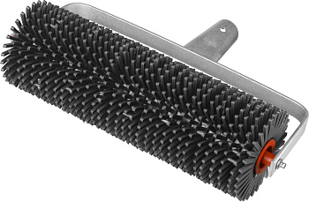 Валик игольчатый "Мастер" по бетону на металлической рамке, под удлинитель, пластмассовые иглы 28мм, 105х300мм ЗУБР