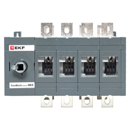 Рубильник 400A 4П реверсивный без рукоятки управления TwinBlock EKF Рубильник 400A 4П реверсивный без рукоятки управления TwinBlock EKF