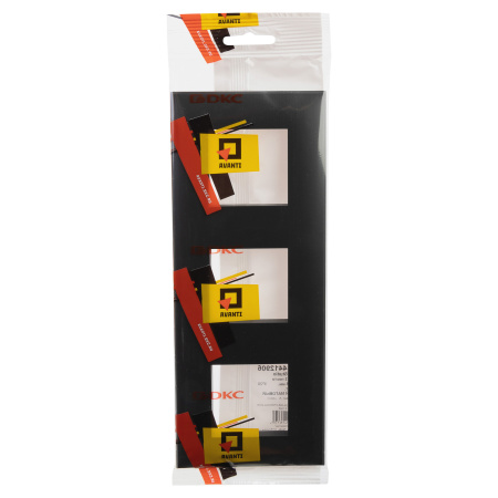 Рамка "Avanti", "Черный матовый", 3 поста (6 мод.) DKC