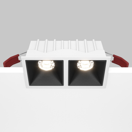 Встраиваемый светильник LED 20Вт Бело-черный IP20 Downlight DL043-02-10W4K-SQ-WB Technical Maytoni