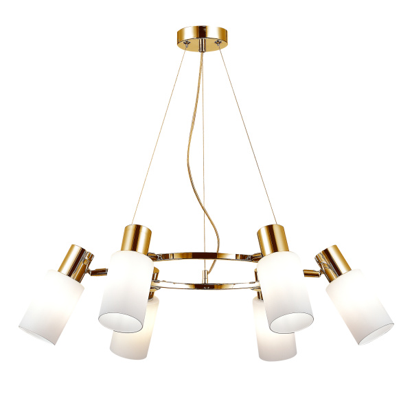 Светильник подвесной Латунь/Белый E14 6*60Вт SLE1139-303-06 EVOLUCE