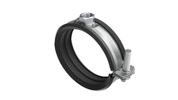 Хомут быстрой фиксации с изоляцией с гайкой М8 для труб d 1" DKC