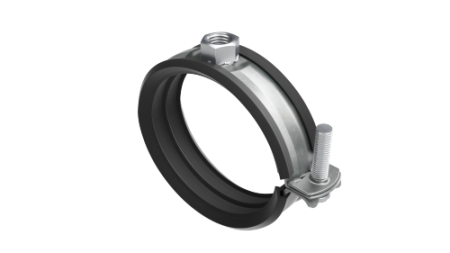 Хомут быстрой фиксации с изоляцией с гайкой М8 для труб d 1" DKC