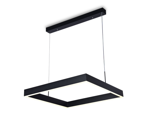 Светильник светодиодный подвесной с пультом FA6626 BK черный 65W 600*600*720 (ПДУ РАДИО 2.4G) Ambrella Light