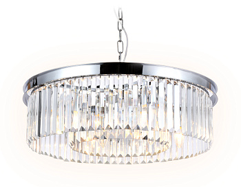 Подвесная люстра с хрусталем TR5096/8 CH/CL хром/прозрачный E14/8 max 40W D600*760 Ambrella Light