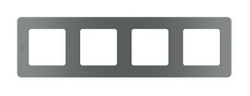 INSPIRIA Рамка 4 поста дымчатый Legrand