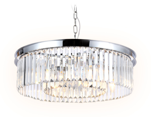 Подвесная люстра с хрусталем TR5096/8 CH/CL хром/прозрачный E14/8 max 40W D600*760 Ambrella Light