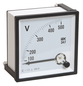 Вольтметр аналоговый Э47 500В класс точности 1,5 96х96мм IEK