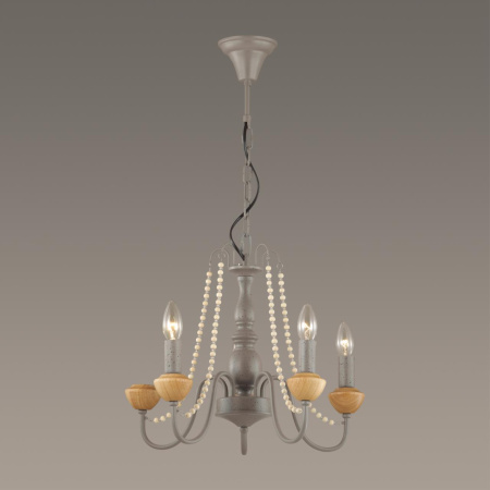 Люстра E14 5*60W 220V ZULA серый LUMION