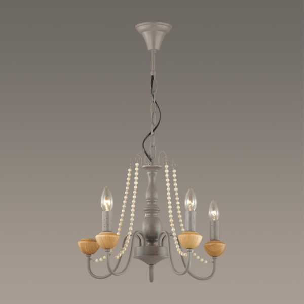 Люстра E14 5*60W 220V ZULA серый LUMION